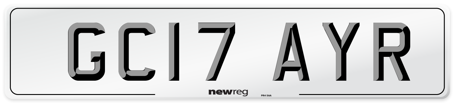 GC17 AYR Number Plate from New Reg